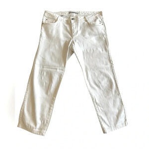 Zara Trafaluc Women’s White Cropped Straight Leg Jeans Size 6/28